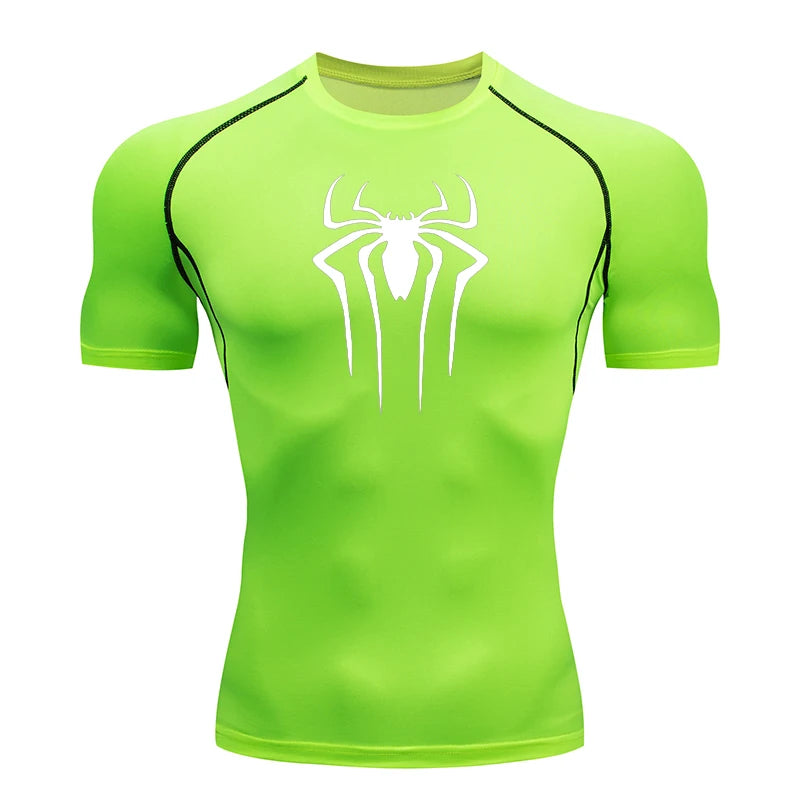Men Compression Short Sleeve Quick Dry Gym Running Fitness T Shirt