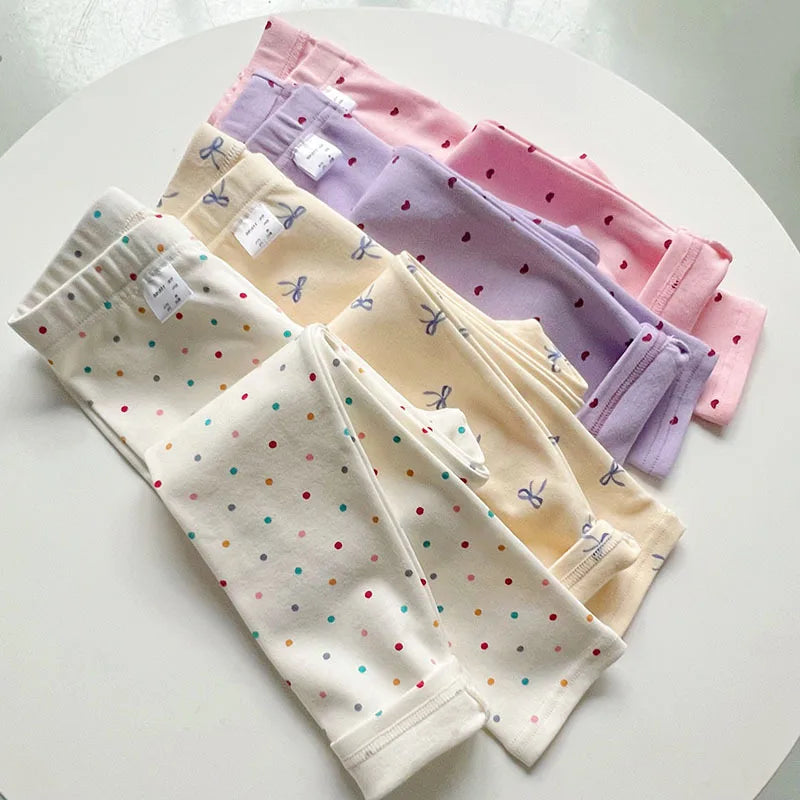 Girls Thick Cotton Winter Leggings Elastic Slim Fit Kids Pants
