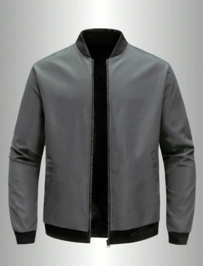 Men Baseball Collar Jacket Casual Lightweight Coat