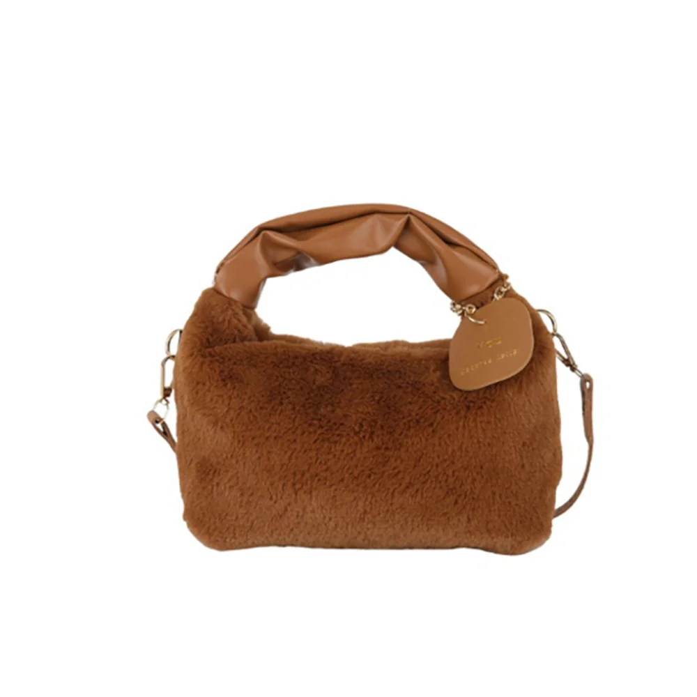 Women Pumpkin Plush Crossbody Shoulder Bag