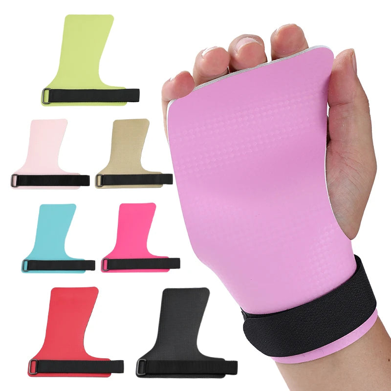 Carbon Fiber No Finger Hole Hand Grips Crossfit Pull Up Gym Palm Protector