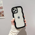 Candy Wavy Lines Transparent Bumper iPhone Case