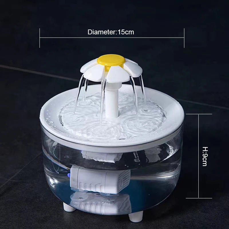 USB Cat Water Fountain 1200ml Automatic Filter Dispenser