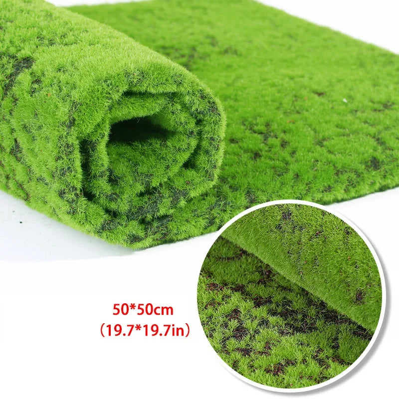 Artificial Grass Rug 50x50cm Fake Moss Turf Mat Garden Wedding Decor Carpet