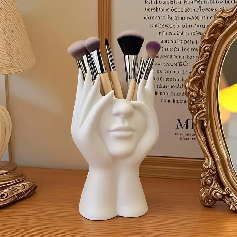 Creative Human Body Pen Holder Desktop Multifunctional Organizer for Office and Makeup Brushes