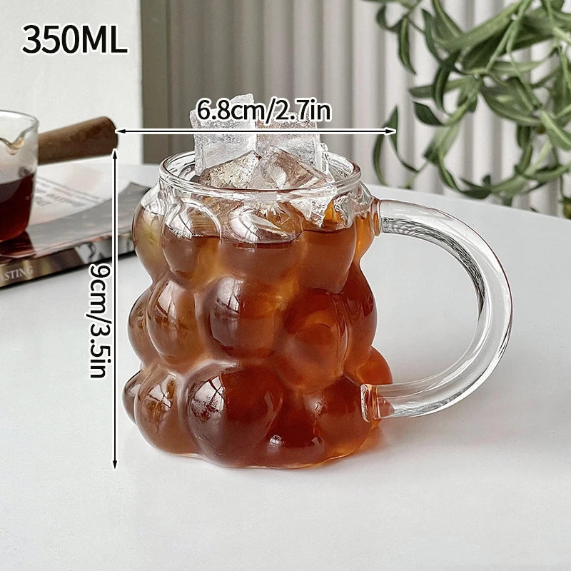 Glass Cup Transparent Mug for Coffee Milk Beer Water 1 6pcs Set