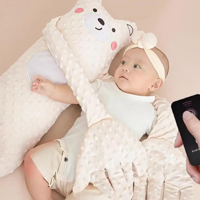 Remote Control Baby Sleep Toy Plush Bear Soothing Comfort Pillow
