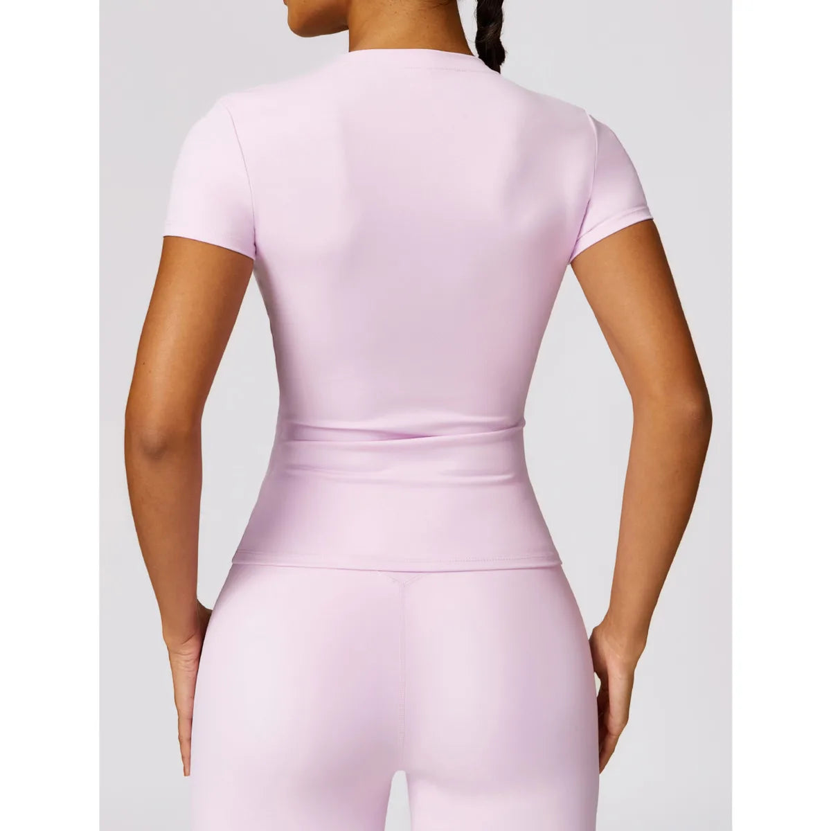 Women Running Sports T Shirt Short Sleeve Breathable Slim Fit Yoga Gym Top