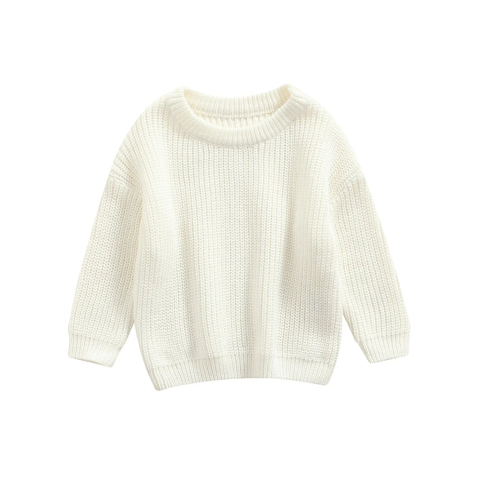 Baby Knit Sweater Long Sleeve Cotton Pullover for Newborns 0–9 Months