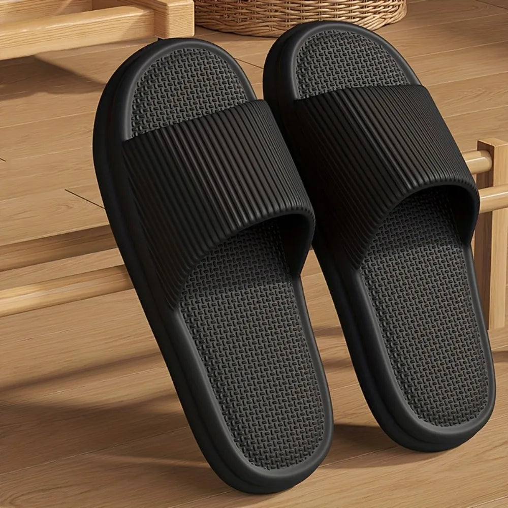 Minimalist EVA Slippers Anti Slip Soft Thick Sole Bathroom Slides for Men Women