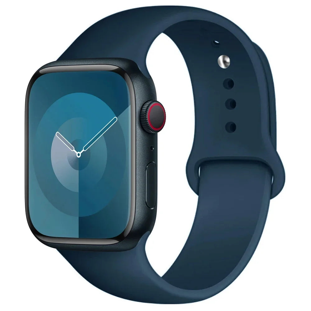 Silicone Apple Watch Band – Sport Strap Replacement for Apple Watch Series 3–9, SE & Ultra