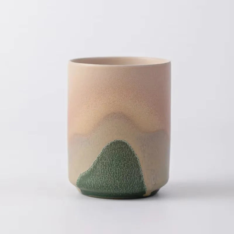 Stoneware Coffee Mug Kiln Fired Gradient Large Water Cup