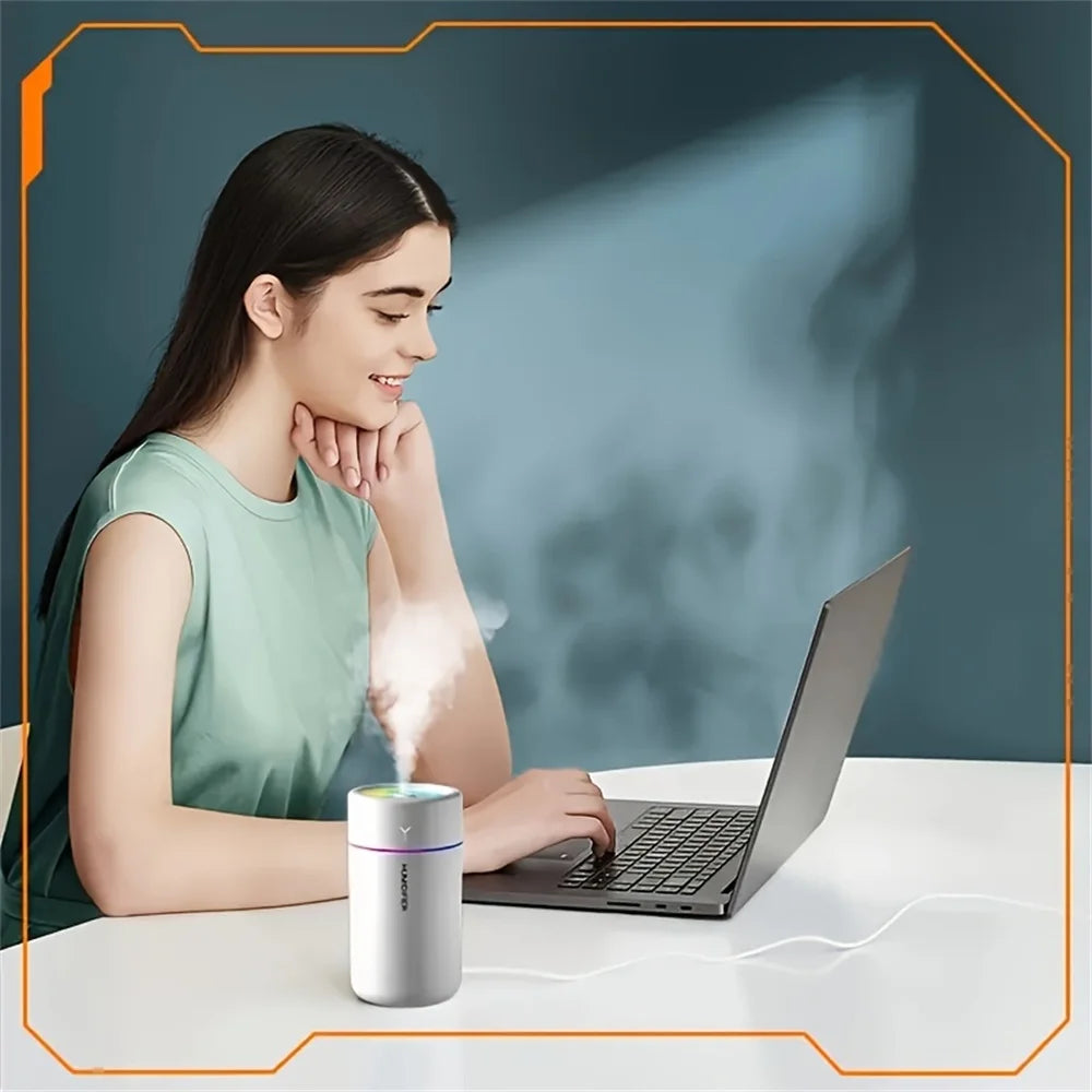 Colorful LED Car Humidifier Ultrasonic Aroma Diffuser for Bedroom Office