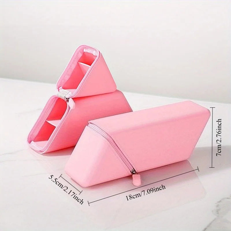 Foldable Silicone Pen Holder Expandable Pencil Cup Desk Organizer Large Capacity