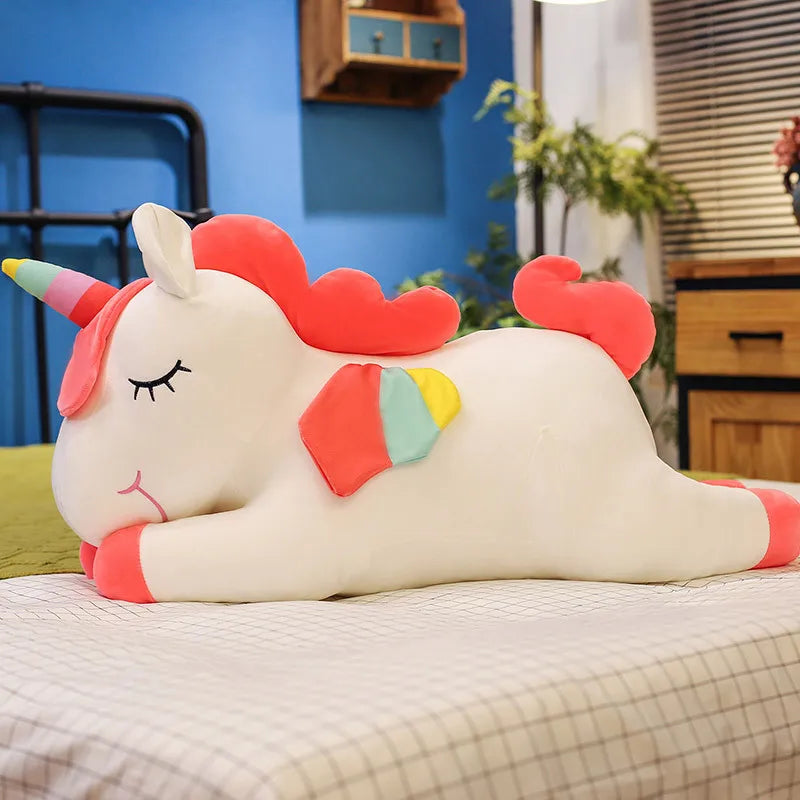 Giant Unicorn Plush Toy Soft Rainbow Pony Stuffed Animal Pillow Cute Kawaii Unicorn Doll for Kids Gift