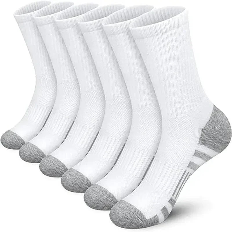 Men Outdoor Gym Socks High Grip Breathable Football Training Sports Socks 6–12 Pairs
