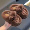 Kids Capybara Slippers Warm Plush Winter Indoor Shoes Cute Cartoon Non-Slip Soft Home Slippers for Boys and Girls
