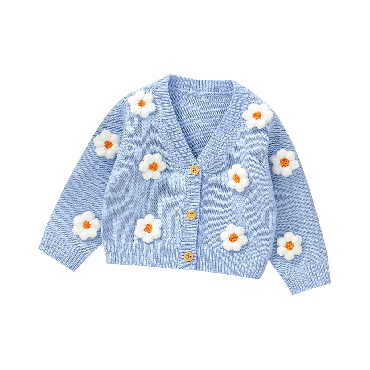 Baby Girl Knit Cardigan Long Sleeve Sweater Coat