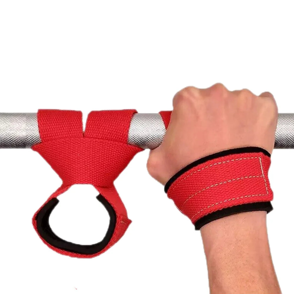 Weight Lifting Wrist Straps Deadlift Barbell Grip Support Gym Training Wraps