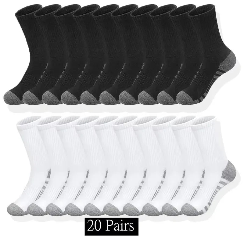 Men Outdoor Gym Socks High Grip Breathable Football Training Sports Socks 6–12 Pairs