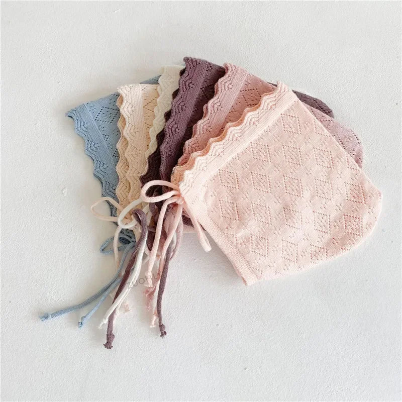 Baby Girl Cotton Newborn Hat Lace Flower Infant Cap 0-24 Months