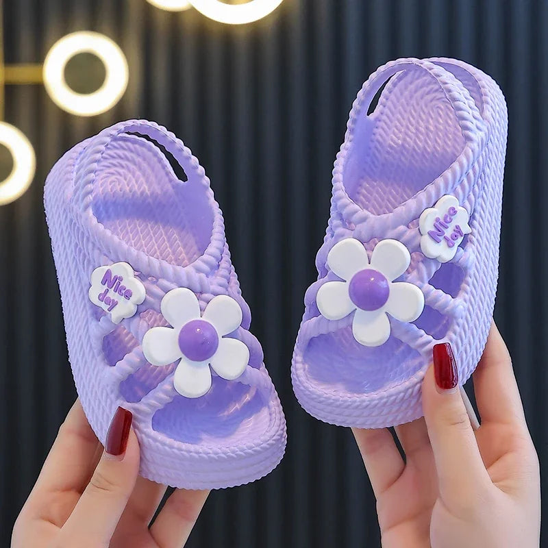 Kids Summer Slippers Soft Sole Anti Slip Beach Sandals for Boys Girls