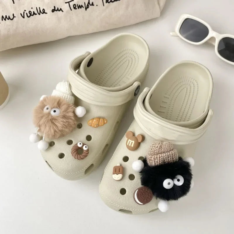 3D Hairball Genie Shoe Charms Cute DIY Sandal & Clog Decorations for Kids