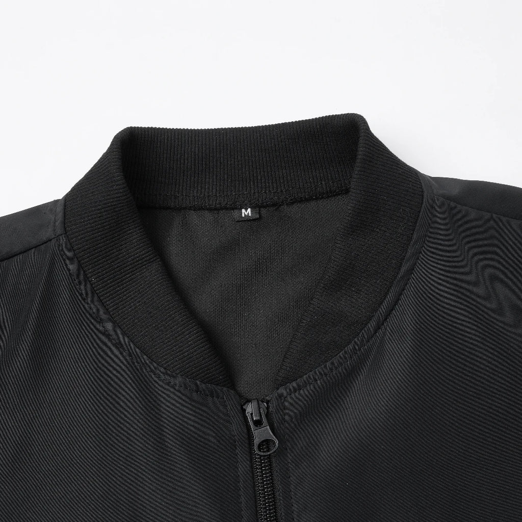Men Baseball Collar Jacket Casual Lightweight Coat