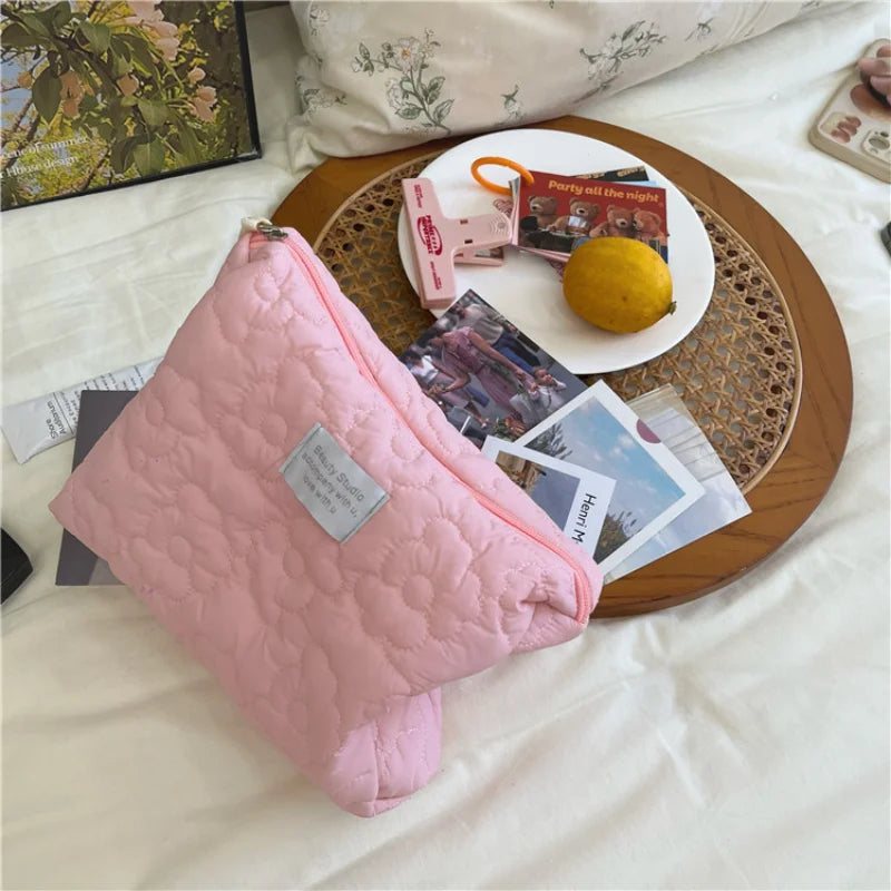 Flower Pattern Women Makeup Bag Cosmetic Organizer Zipper Travel Pouch