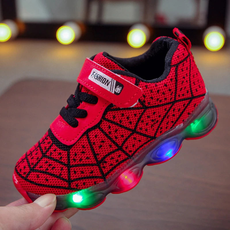 Kids Spider Hero Mesh Sneakers Breathable Anti Slip Casual Shoes