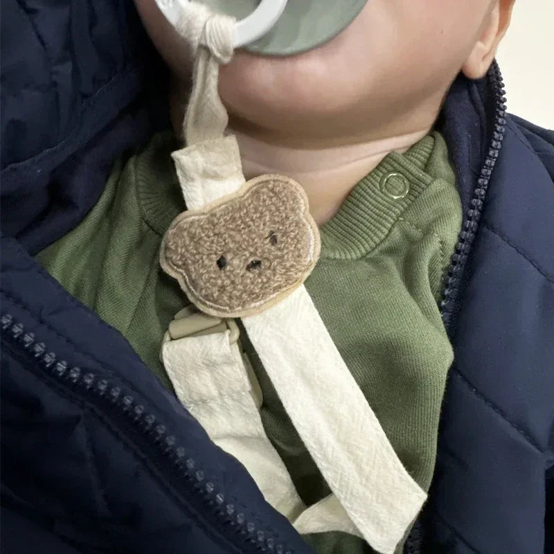 Bear Baby Pacifier Clip Chain Anti Drop Teether Strap