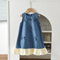 Girls Sleeveless Bow Lace Princess Dress Style for Kids 3–7 Years