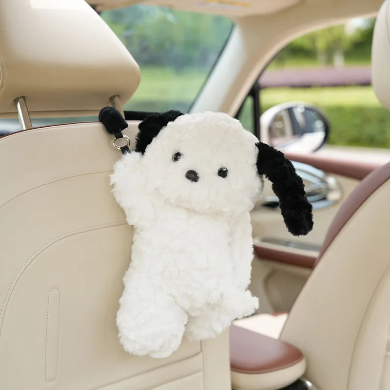 Cute Car Tissue Holder Hanging Plush Universal Tissue Box Case Organizer
