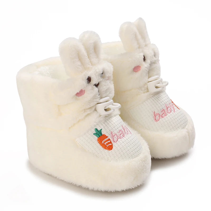 Baby Boys Girls Cute Cartoon Winter Booties Warm Non Slip First Walker Shoes