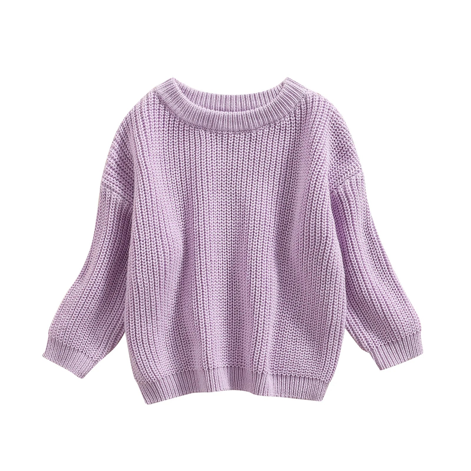 Baby Knit Sweater Long Sleeve Cotton Pullover for Newborns 0–9 Months