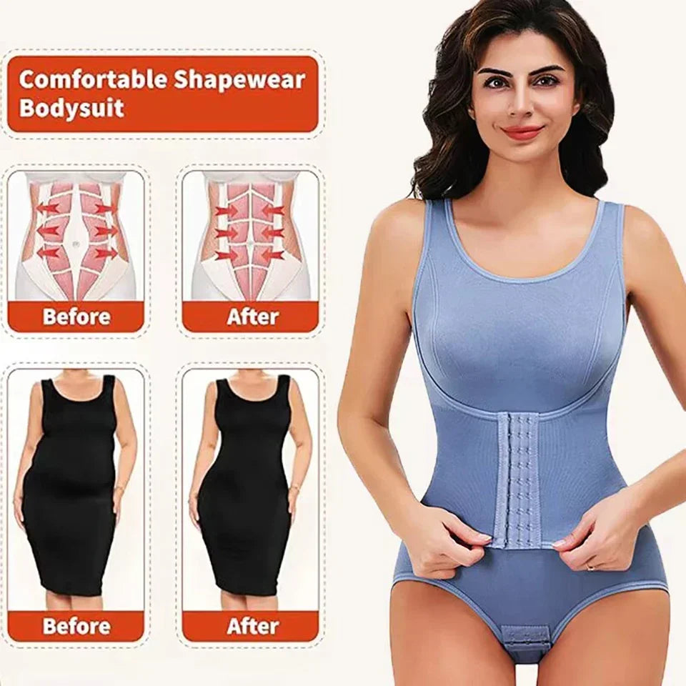 Women’s Zipper Shapewear Bodysuit Tummy Control Waist Trainer
