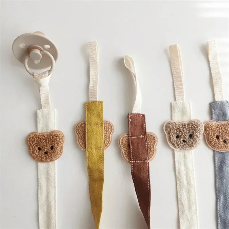 Bear Baby Pacifier Clip Chain Anti Drop Teether Strap