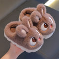 Kids Rabbit Plush Slippers Warm Anti Slip Winter Shoes