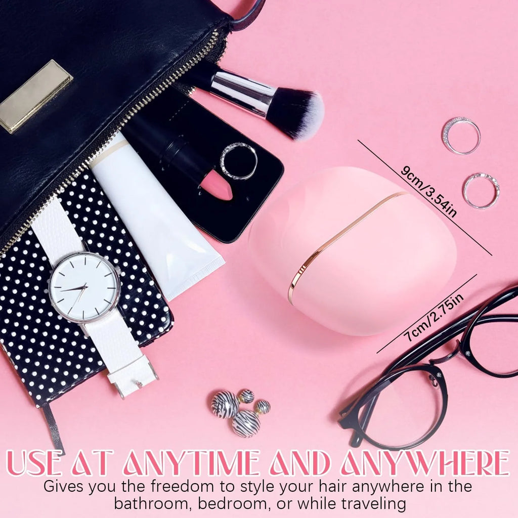 Mini Rechargeable Hair Straightener Brush 3 Speed Temp Portable Travel Styling Tool