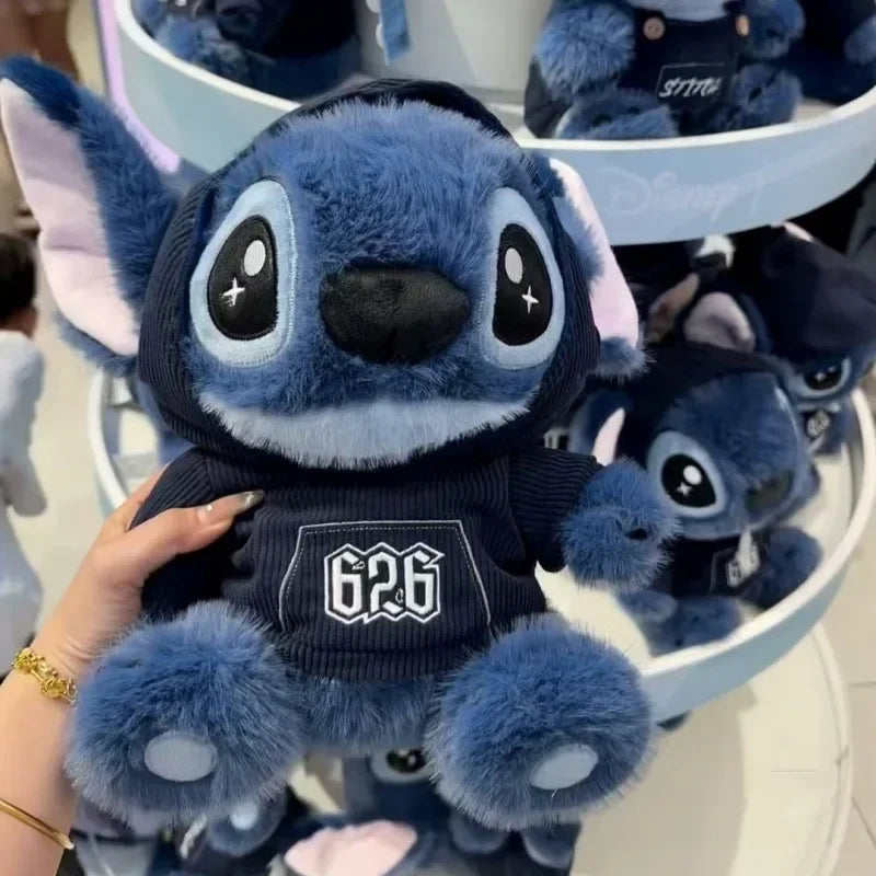Cute Blue Alien Plush Doll with Overalls Stuffed Toy Birthday Gift