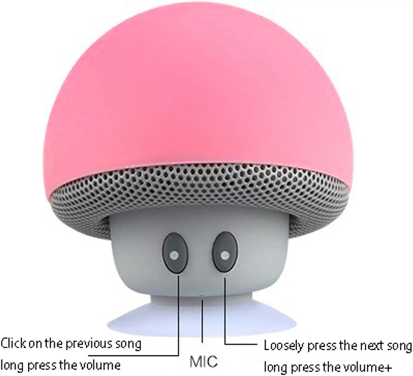 Portable Wireless Bluetooth Speaker with Suction Cup Subwoofer