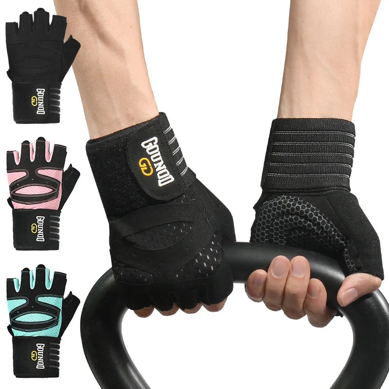 Weightlifting Gloves Wrist Support Anti Slip Gym Gloves