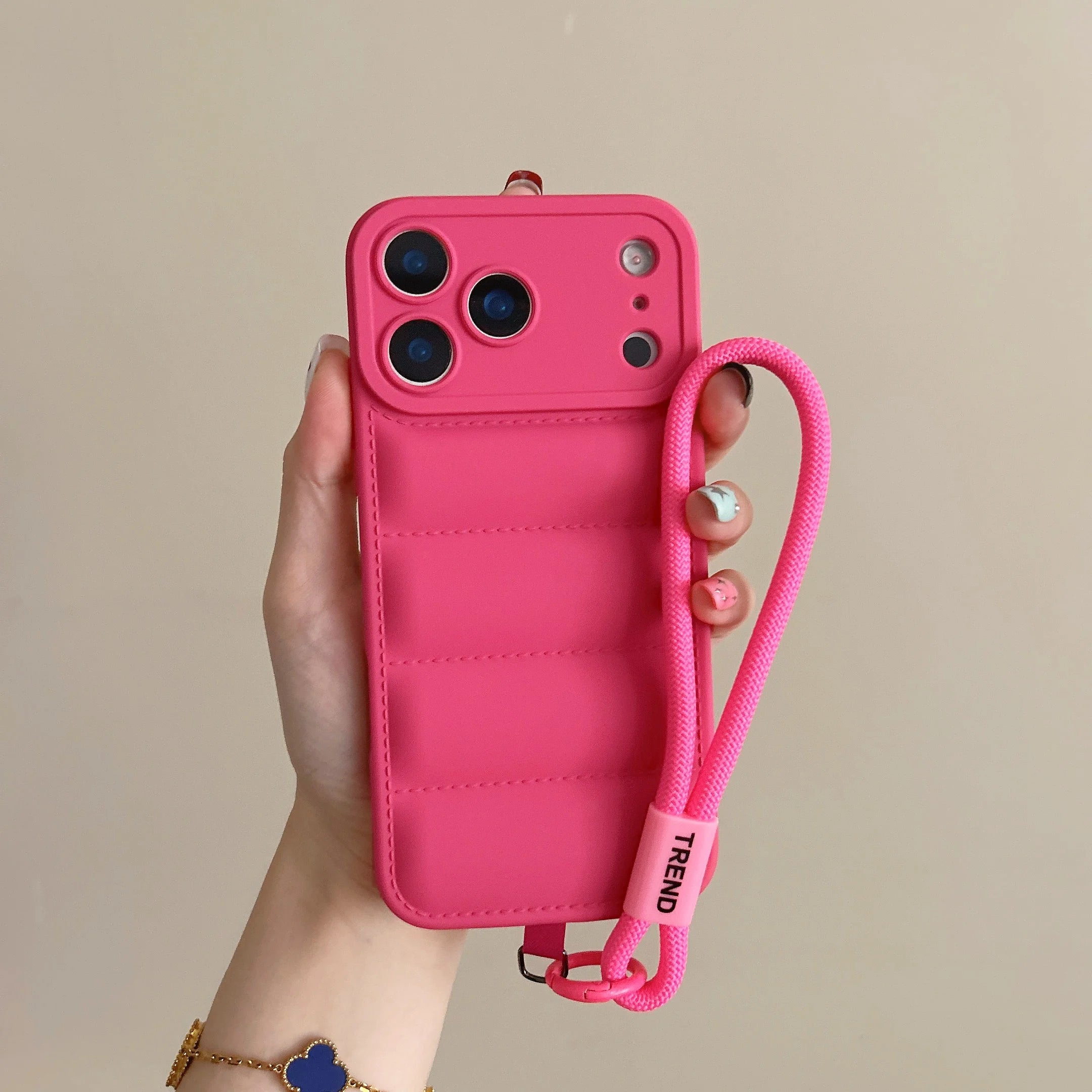 Solid Color Down Jacket iPhone Case