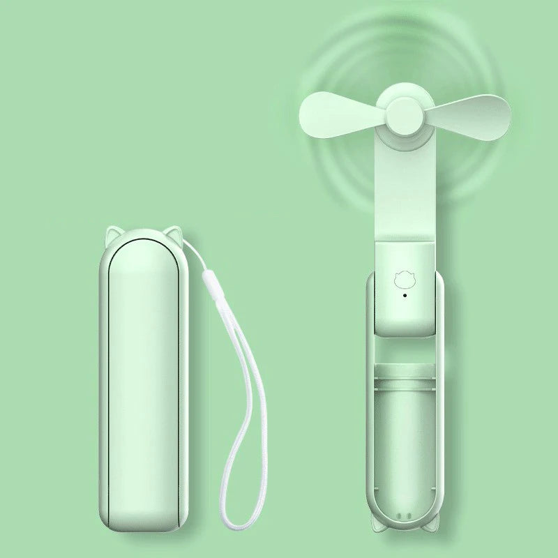 Portable Mini Fan – USB Rechargeable Foldable Handheld Fan for Travel and Outdoor Use