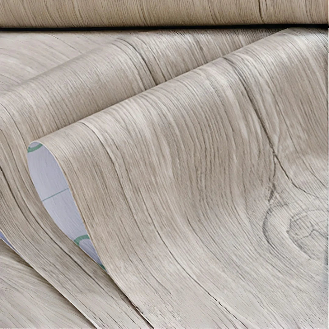 Peel and Stick Wood Grain Floor Sticker Self Adhesive Scratch Resistant Flooring