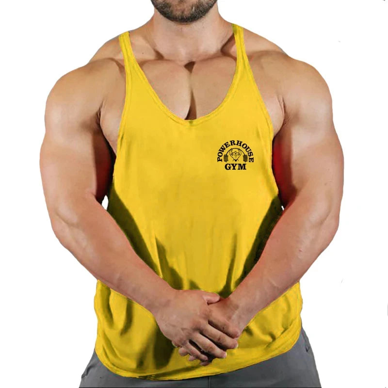 Men Gym Stringer Vest Sleeveless Bodybuilding Fitness Tank Top Workout Singlet