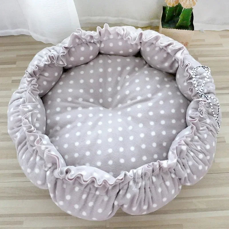 Adjustable Pet Bed Warm Fleece Cat Dog Nest