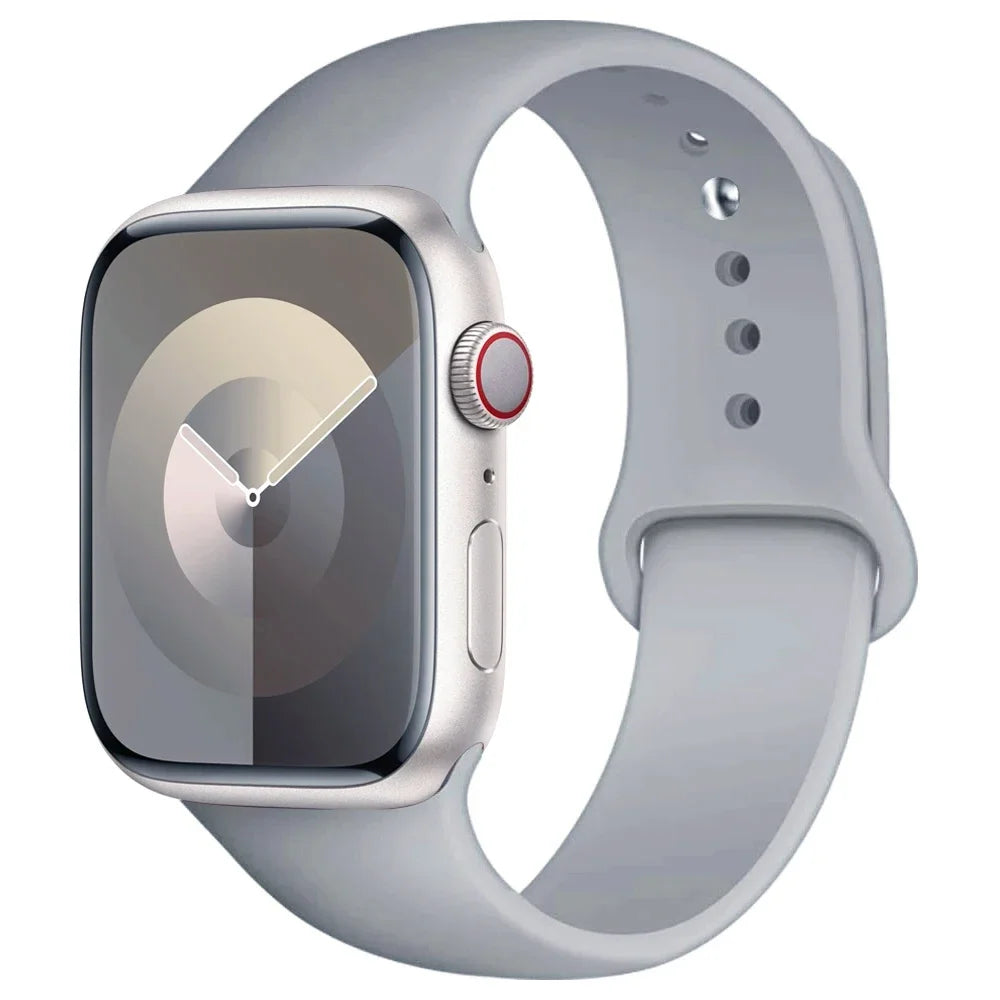 Silicone Apple Watch Band – Sport Strap Replacement for Apple Watch Series 3–9, SE & Ultra