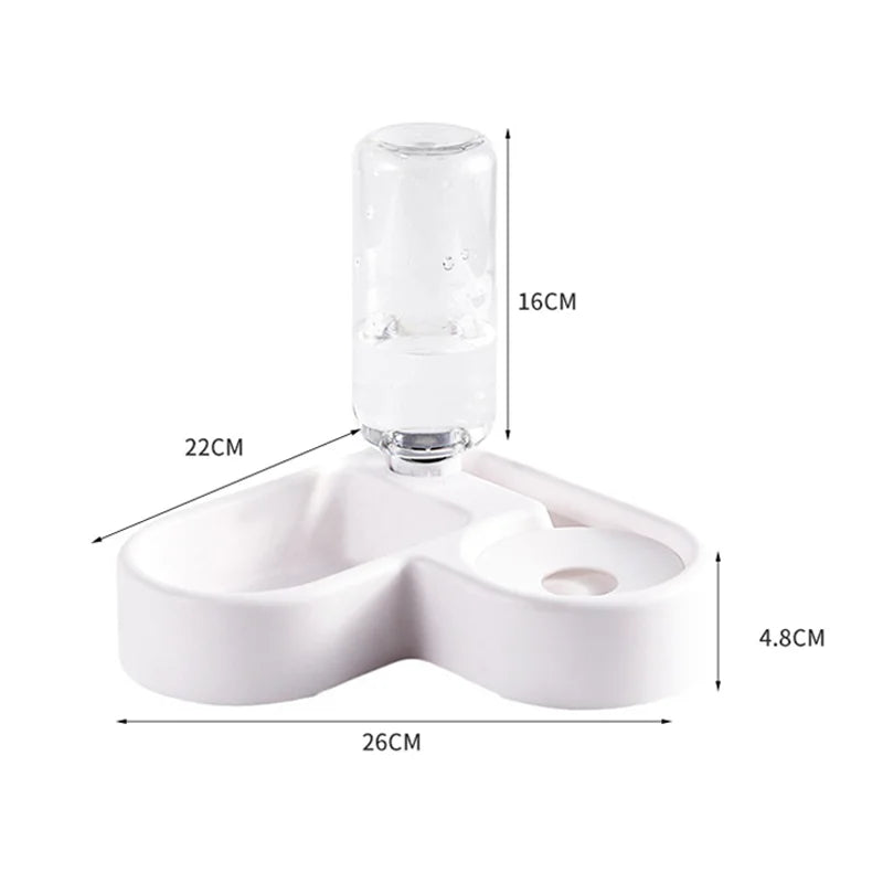 2-in-1 Pet Feeder & Water Bowl – No Spill Dog & Cat Station