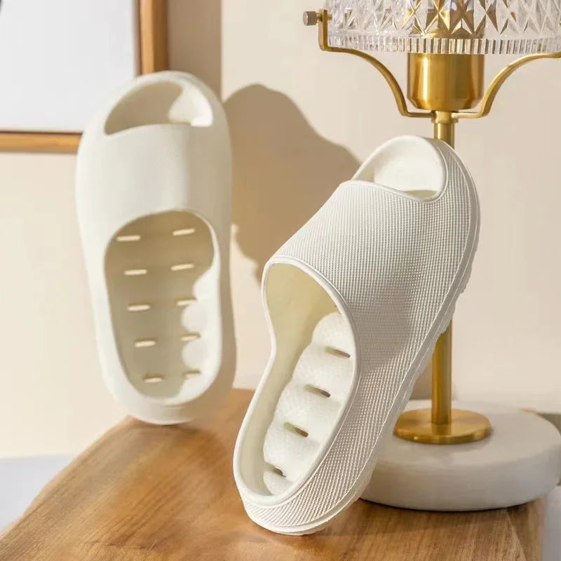 EVA Shower Slippers Anti Slip Quick Dry Bathroom Slides Soft Lightweight Home Sandals for Men Women